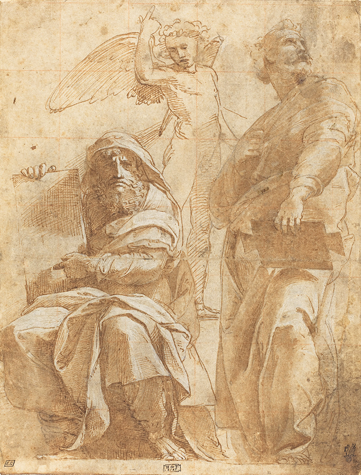 Drawing of The Prophets Hosea and Jonah by Raphael