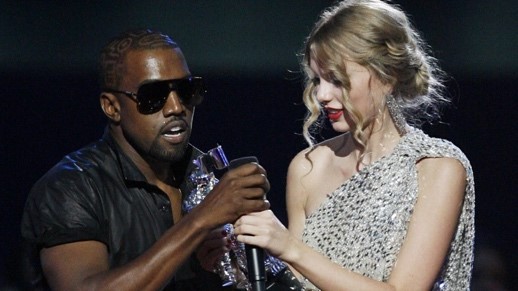 Kanye on stage with Taylor Swift photo