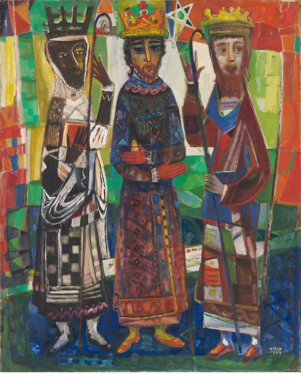 The Three Wise Men by Michael Kmit, 1954, Australian