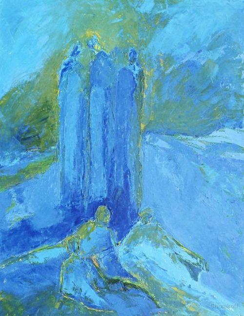 Tranfiguration Blue, a painting by Macha Chmakoff