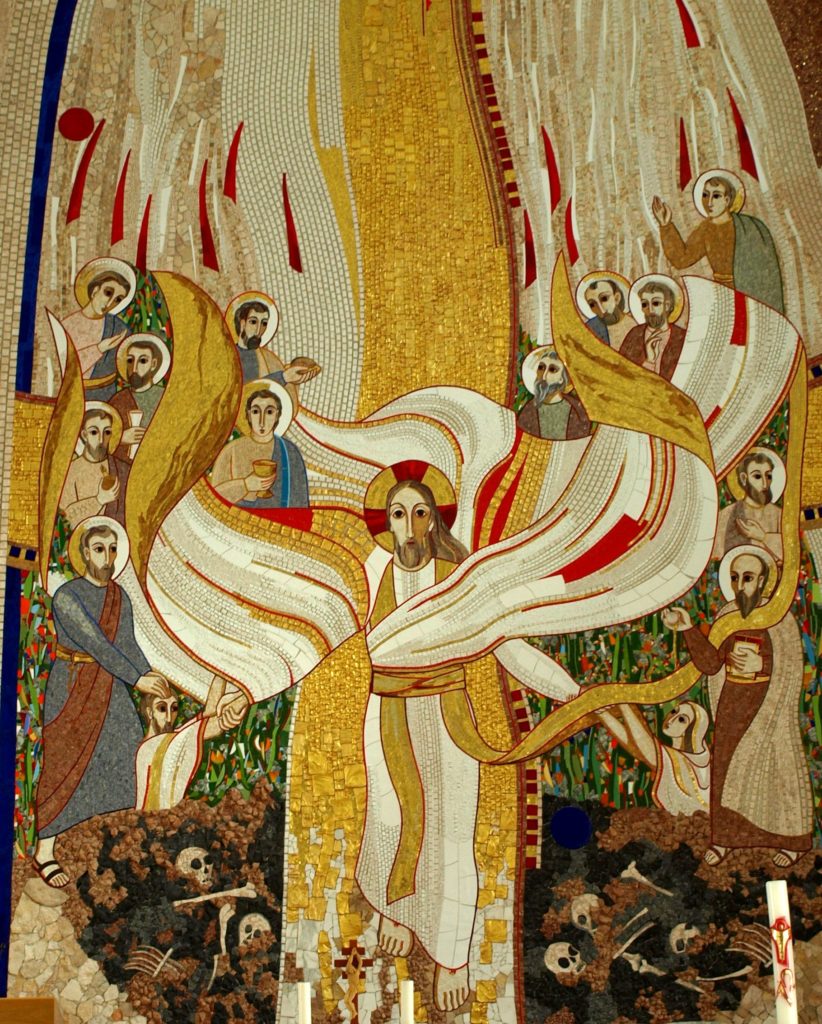 Resurrection of Christ mosaic, College of St. Stanislaus in Ljubljana, Slovenia