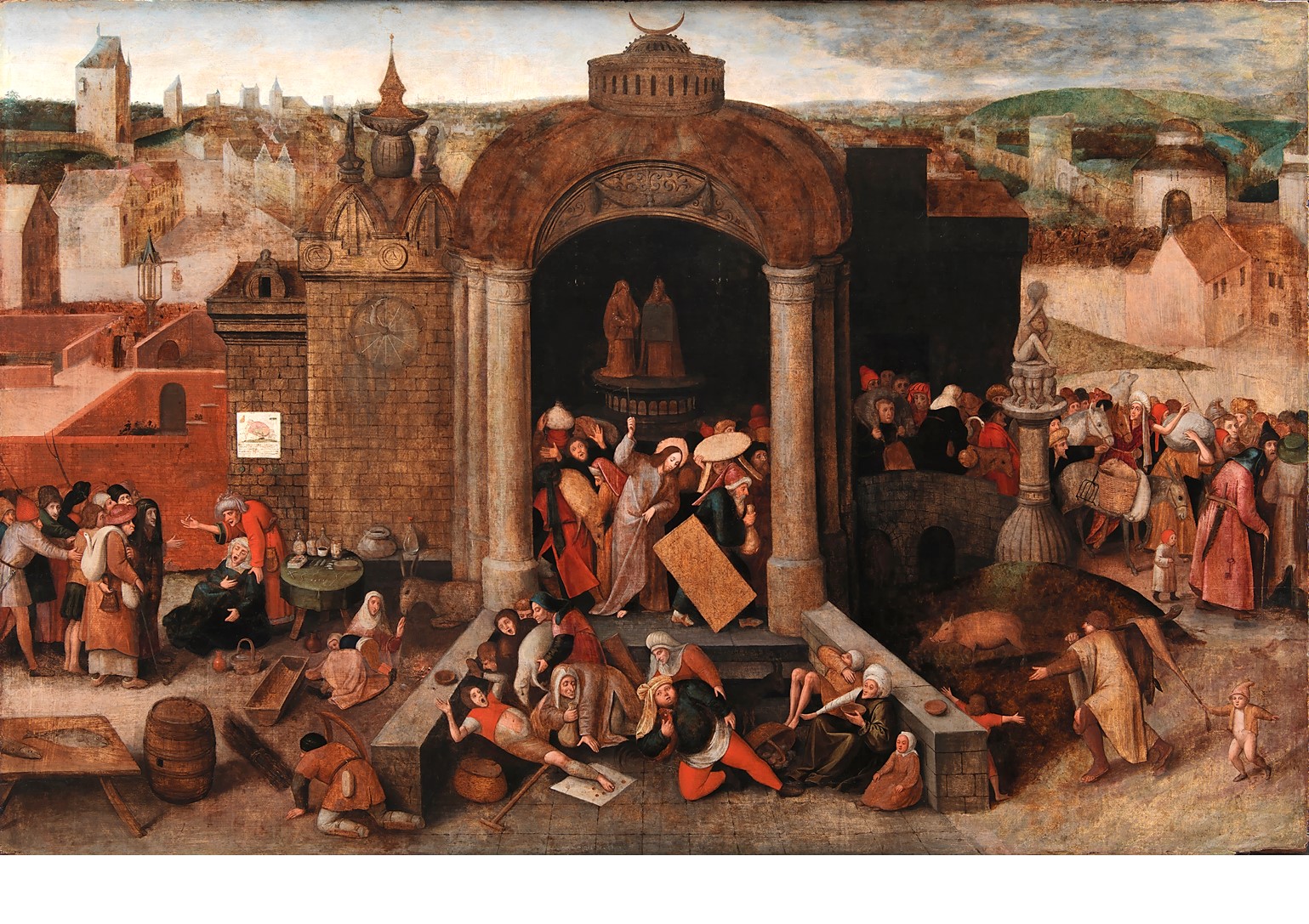 Christ Driving the Traders from the Temple by Pieter Bruegel