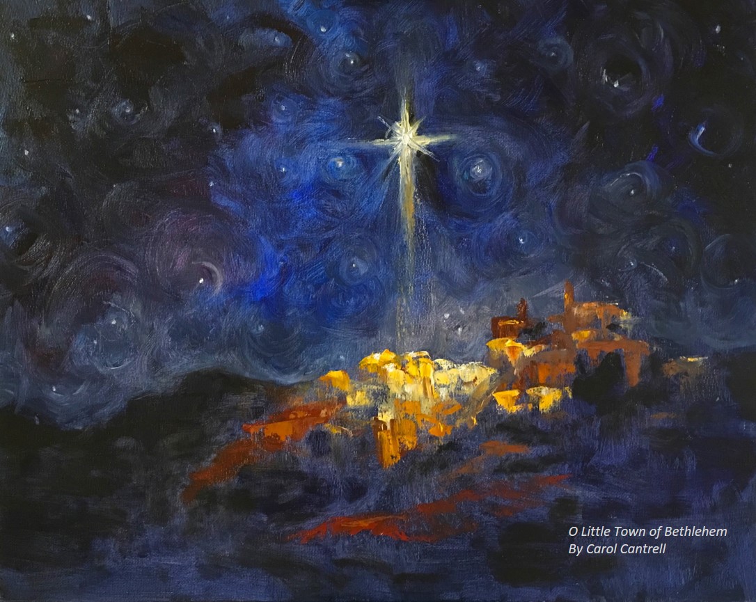 Painting: "O Little Town of Bethlehem" by Carol Cantrell